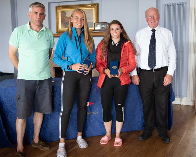 420 Nats 3rd Gold and Irish Sailing Silver medailists Gemma Mc Dowell and Emma Gallagher Malahide Yacht Club