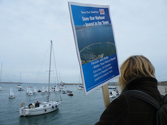 Dun Laoghaire harbour protest against cruise berth