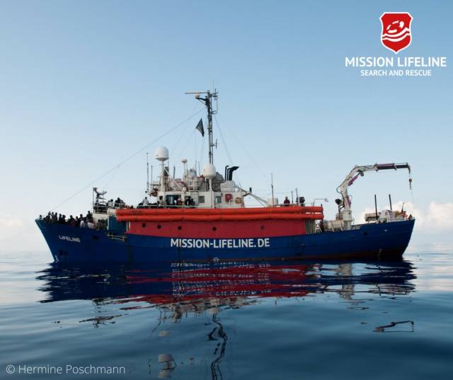 MV Lifeline, which is carrying 234 rescued migrants