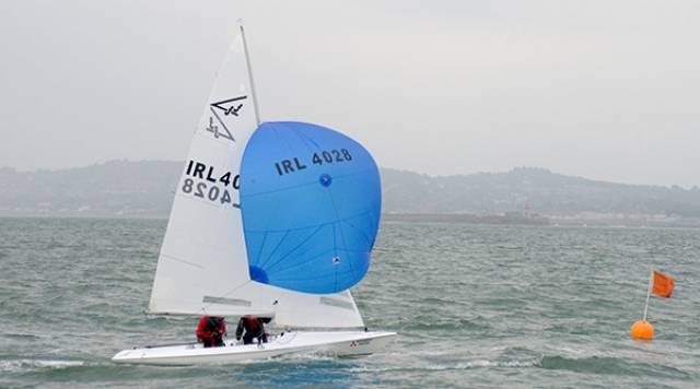 4028 (Dave Mulvin & Ronan Beirne) made out early to Island mark and took the lead in the first DBSC Thursday Race of 2016