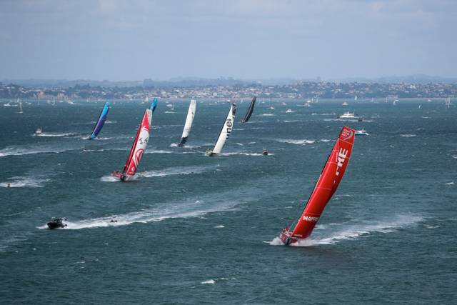The Leg 7 start on Auckland earlier today