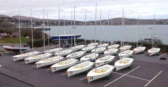 Schull's own TR3.6 dinghies ready for the junior all Ireland sailors