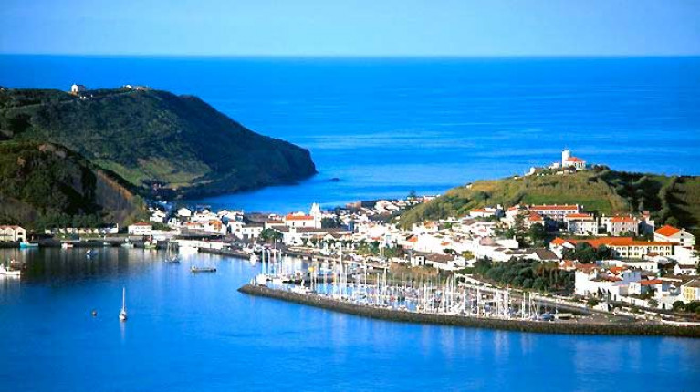 Popular Transatlantic port-of-call. Horta with its friendly harbour on Faial in the Azores makes for a handy destination for cruisers crossing the Atlantic. Beyond that sheltering neck of land, it’s clear water all the way to the Caribbean