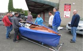 Irish GP14s returning from the Barbados World Championships arrived back in Belfast in early May. Three Irish containers were unpacked and It is reported all the boats are very much in one piece. Shane McCarthy&#039;s winning championship boat was one of the first out