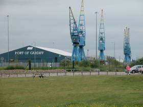 The Welsh capital has among its (Lo-Lo) container feeder services those connecting Dublin Port and Warrenpoint Harbour. Above the Port of Cardiff&#039;s Queen Alexandra Dock.