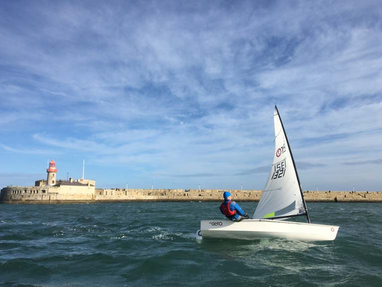 Testing the Aero out in big breeze a couple of weekends ago in Dun Laoghaire harbour