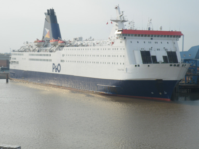 P&O Ferries have furloughed staff due to Covid-19. They operate on the Irish Sea, the North Channel, Dover-Calais and North Sea services of Hull-Zeebrugge/ Rotterdam. Above AFLOAT's file photo of the Belgium routes Pride of York which is currently laid-up docked in Hull at the port's King George V Dock (as above) while sister Pride of Bruges is reported to lay up soon. (AFLOAT update: ferry now laid-up in Rotterdam). Both ferries previously operated for North Sea Ferries (NSF) along with current Dublin-Liverpool pair Norbank and Norbay (see recent 'Ferry News') still retain their NSF ship name prefix of 'Nor' despite in 1996 when P&O (which already had a stake in NSF) rebranded as P&O North Sea Ferries and is now simply P&O Ferries. NSF's Norsea was renamed Pride of York and sister Norsun became Pride of Bruges.  