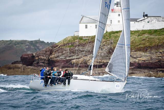 John Downing's Miss Whiplash competing in Royal Cork's Autumn League. Five races in the series have been sailed so far.