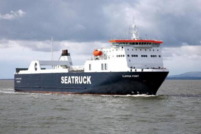 Clipper Point added freight capacity on the Dublin-Heysham route in October. Overall Seatruck's freight levels through the UK port saw a 30% rise with further growth expected following opening of a relief road.