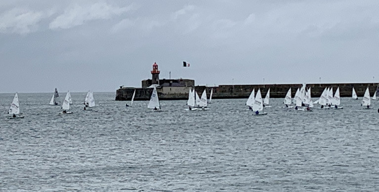 Another fine turnout of Lasers for DBSC dinghy racing inside Dun Laoghaire Harbour