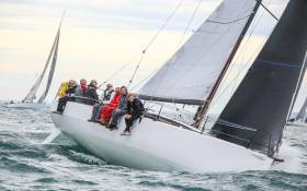 Rockabill VI is leader on the water, in IRC overall, and in Racing 1