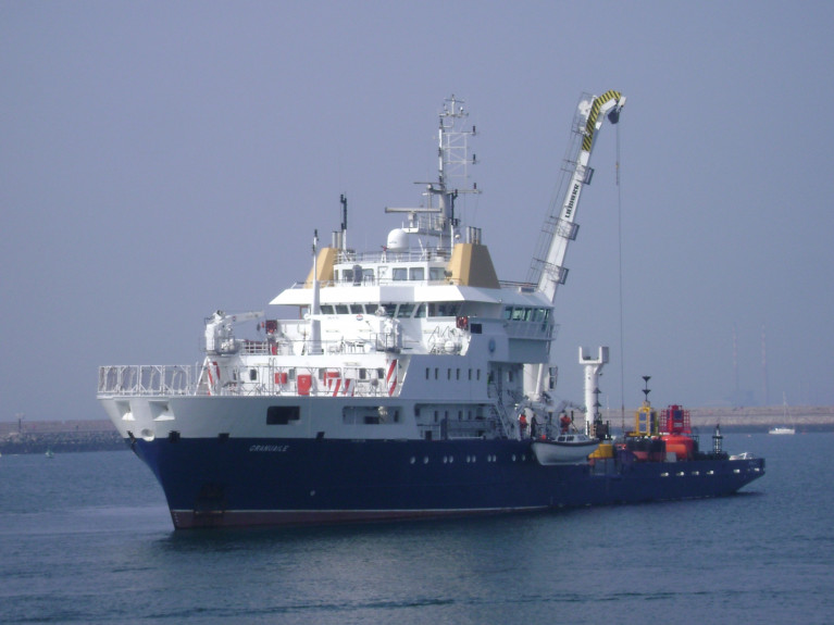 Jobs: Vacancy for Operations Officer at Irish Lights. Above Afloat's photo of ILV Granuaile an aids to navigation vessel which among its duties is buoy deployment and recovery along the coast but also offshore throughout the entire coastline of the island of Ireland. The vessel is seen moving astern in the ship's homeport of Dun Laoghaire Harbour.