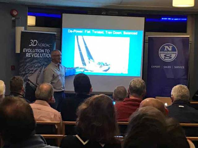 Maurice "Prof" O'Connell at the North Sails talk in Howth