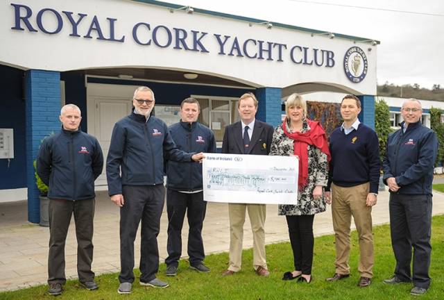 The cheque represented the proceeds of Volvo Cork Week's RNLI Ladies lunch and Fashion Show