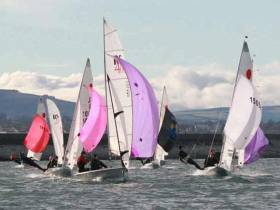 DMYC Frostbite dinghy racing at Dun Laoghaire