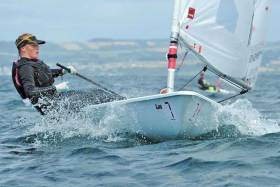 Howth&#039;s Aoife Hopkins is two points clear of the women&#039;s fleet heading into the final series