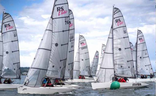 At the RS Elite Irish Championships there was strong competition on the start line of a 16–strong fleet