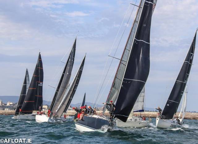 The ISORA race start at Dun Laoghaire Harbour