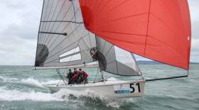 SB20 sailing on Dublin Bay. The class dinner is being held at the RIYC this Friday