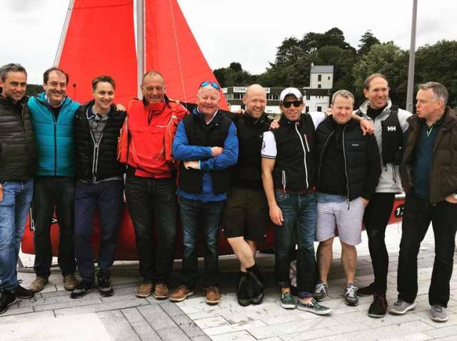 Some of the sailors who gathered for Blackrock Sailing Club's inaugural sail on the River Lee