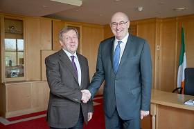 Minister for Agriculture, Food and the Marine, Michael Creed TD (left) met European Commissioner for Agriculture and Rural Development, Phil Hogan