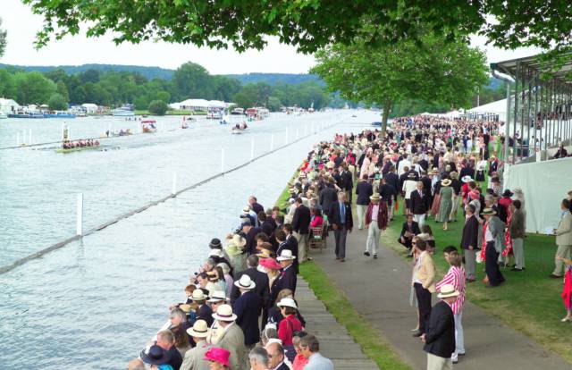 The view from the bank at Henley Royal Regatta.