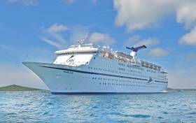 CMV&#039; Magellan this weekend berthed at the south Wales port of Newport where the cruiseship is to be used to accommodate visitors for the Champions League Final.