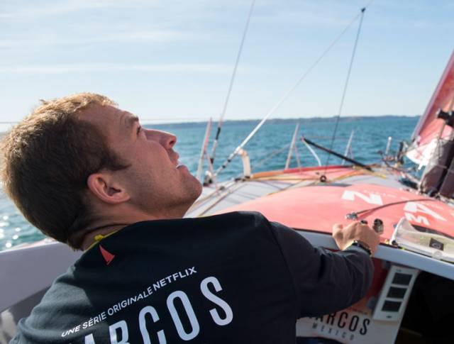 Goodchild, 28, was racing well in strong conditions, sailing in around 30 knots of southwesterly wind and big seas and had just moved into third place