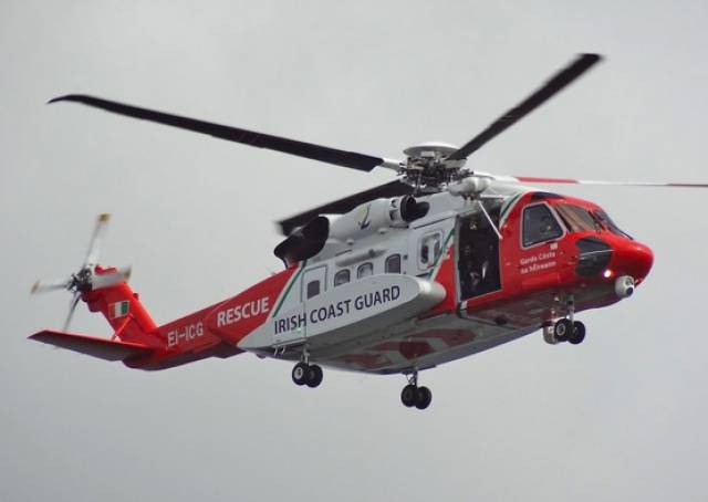 Rescue 115 from Shannon flew more than 200km offshore to recover the injured fishing crewmember