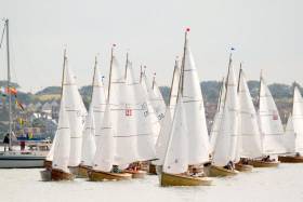  Mermaids line up for a start at the 2012 National Championships hosted by Skerries Sailing Cl