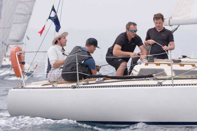 Kieran O'Connell (third from left) competing onboard a Royal Cork keelboat