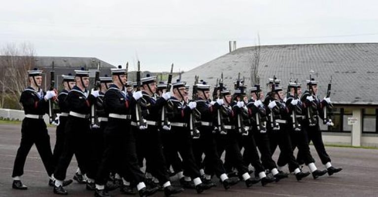 Recruits from Class 'Ciara' in the first passing out parade at the Naval Base with family and friends after the easing of Covid-19 restrictions. The recruit class is named after the Naval Service Coastal Patrol Vessel (CPV) LÉ Ciara (P42) which has served with the Defence Forces since 1989.