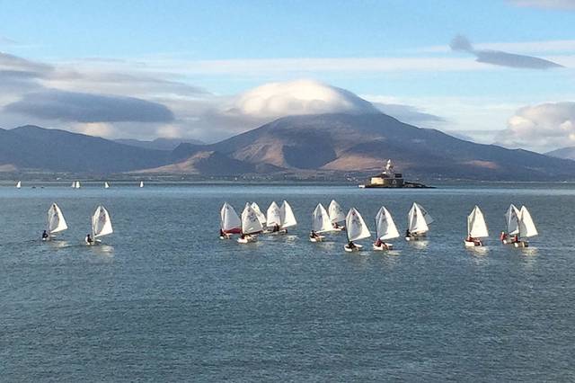 The 17 Optimist fleet in Tralee Bay included some of the most promising juniors in the country