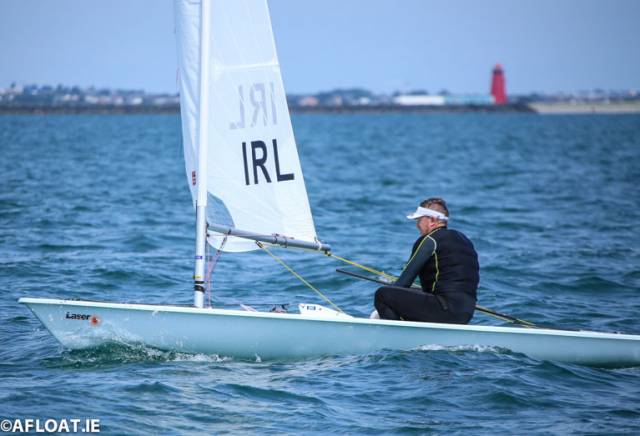 Ross O'Leary of the Royal St. George Yacht Club was second in both DBSC Laser Standard races