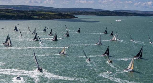 A record-sized fleet of 368 boats started the race, 12 more than two years ago, confirming the Rolex Fastnet Race's position as the world's largest offshore yacht race.