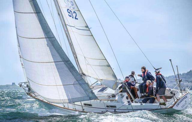 Royal St. George's Cevantes skippered by Paul Conway was the winner of Cruiser 5B IRC in Thursday's DBSC race on Dublin Bay