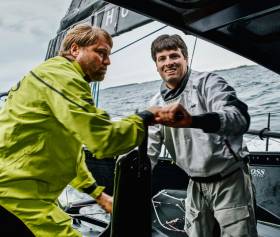 Alex Thomson (left) and Nicholas O&#039;Leary will race together in the Fastnet Race