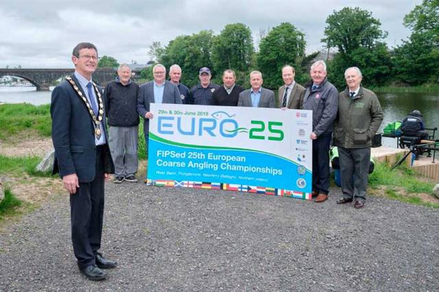 Chair of Mid Ulster District Council, Councillor Martin Kearney, at the launch of the 25th European Coarse Fishing Championships at Portglenone