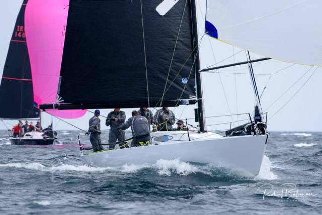 Nigel Biggs' Checkmate XVIII (Royal Irish YC / Howth YC) leads the Class Two IRC (and the Half Tonner class) after day one of the Sovereign's Cup