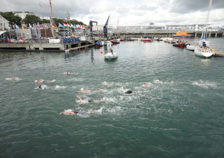 Competitors in a previous Dun Laoghaire Harbour Swim