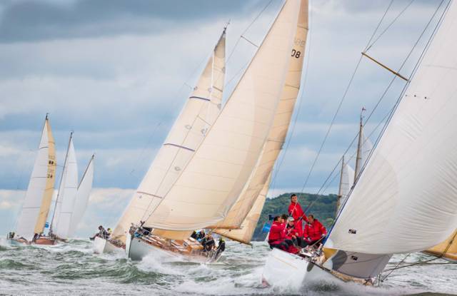 Classic boat action at Cowes 