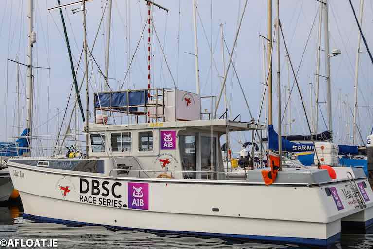 Mac Lir, one of DBSC’s race management vessels