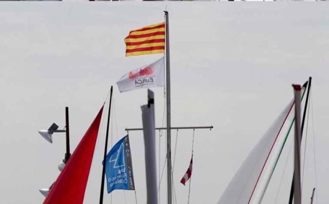 Racing was cancelled at the Laser Euros in Barcelona today