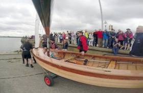 Wicked Sadie is launched on her maiden sail at Clontarf Yacht &amp; Boat Club this past June