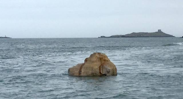 The new Dublin Bay 'rock' pictured off Dalkey this week