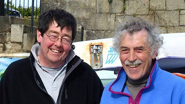 The late Arthur Rumball (left) with his brother Alistair in May 2015. Photo: W M Nixon