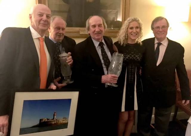 Sigma 33 winners – (Left to Right) Bobby Kerr, Henry Leonard, Dermot Clarke, Adrienne Jermyn and Dick Lovegrove at the Royal St. George Yacht Club