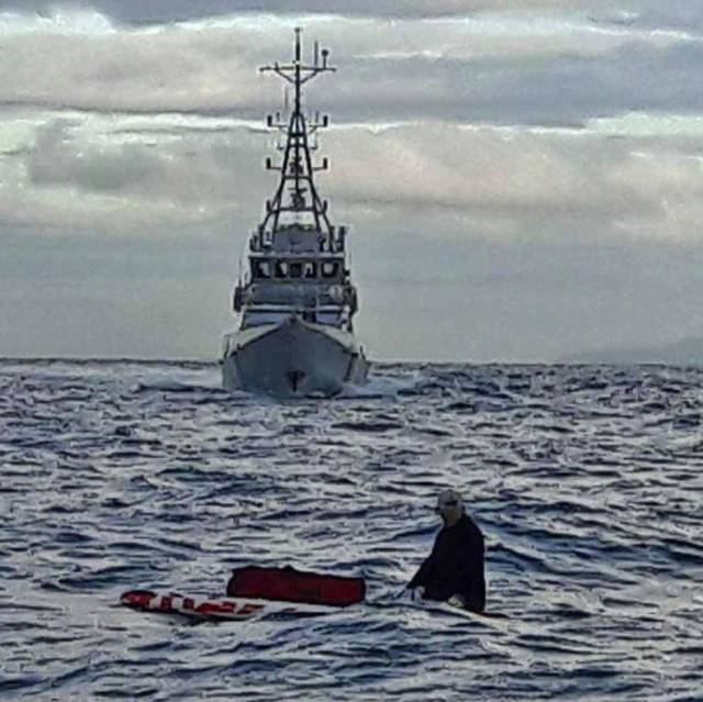 The ‘mystery’ paddleboarder was picked up from the English Channel on Sunday 9 October