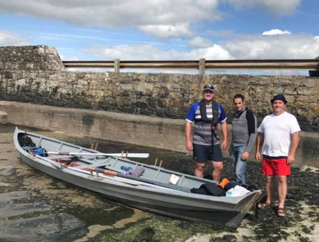 Cllr Emmett O'Brien after rowing from Ringmoylan to Labasheeda