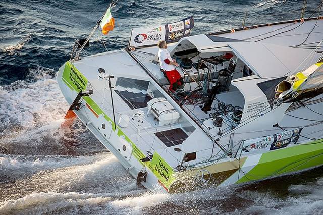 Vendee Globe debutante Enda O'Coineen created a great Irish following in the solo Round the world race. The Irish entry was dismasted off New Zealand
